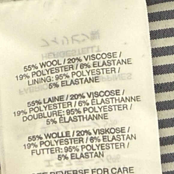 J Crew Tailored Lady Jacket Women Size 10 Navy Wool Ruffles Nautical Gold F6066 - Picture 12 of 16